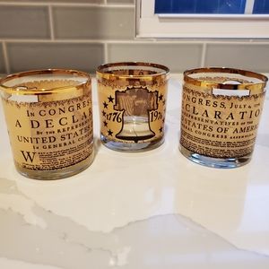 Bicentennial Rock or Lowball glasses, 3 glasses